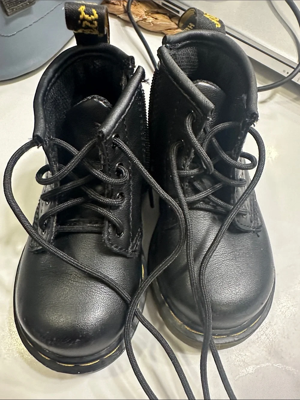 Dr. Martens Kids Black Lace-Up Ankle Boots